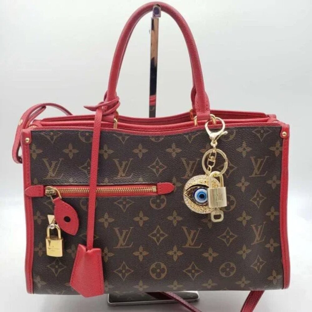 Authentic Louis Vuitton Gold Lock 🔒 Keychain Bag Unbranded Evil Eye Charm LV - Picture 3 of 7
